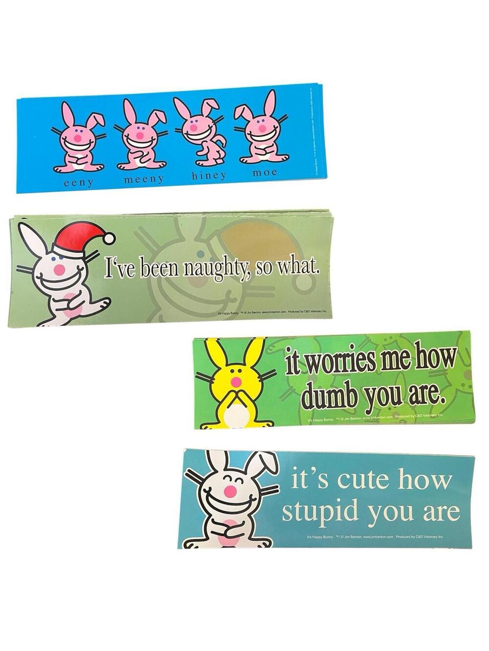 y2k happy bunny sticker pack